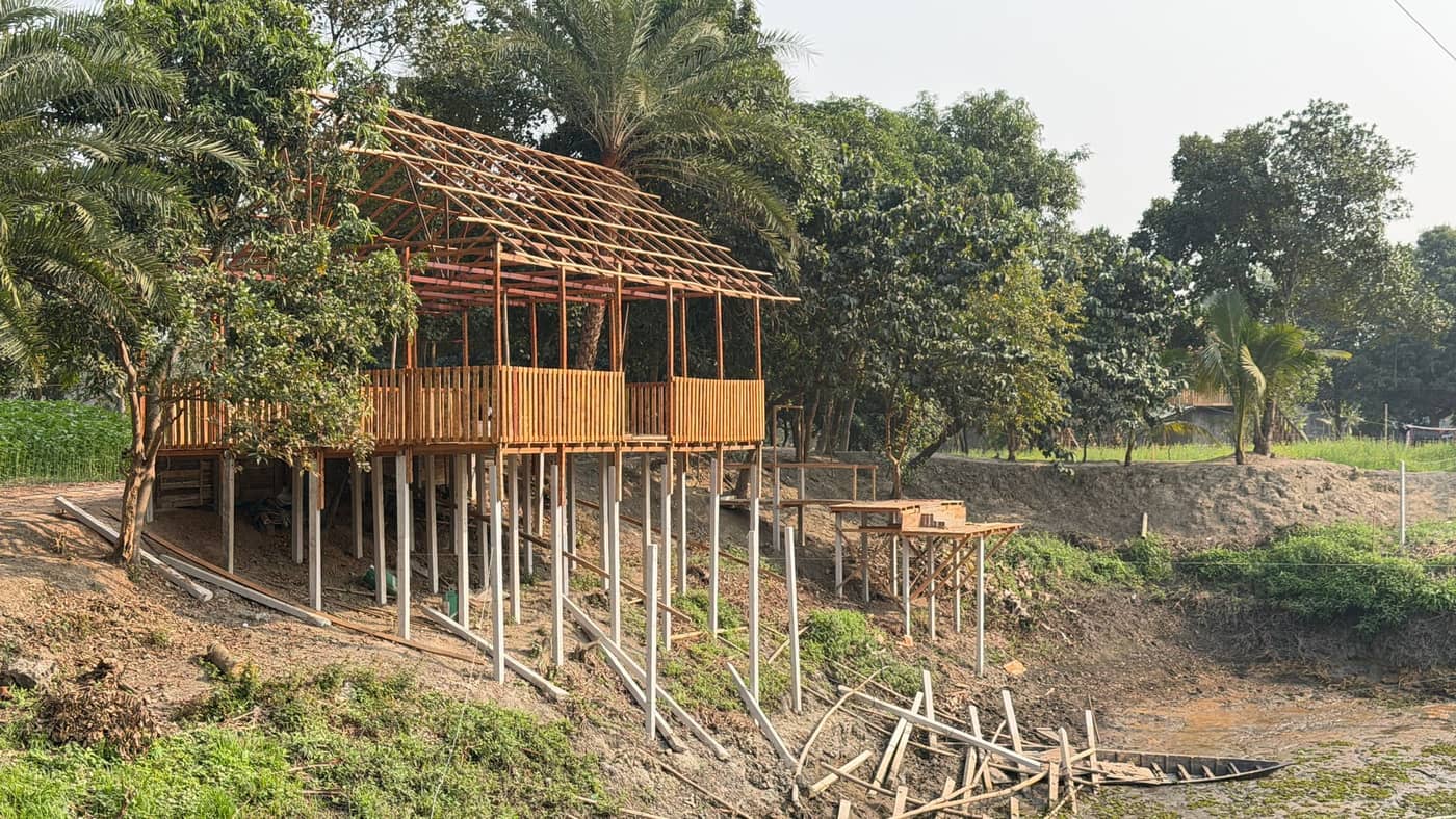 Bamboo terrace