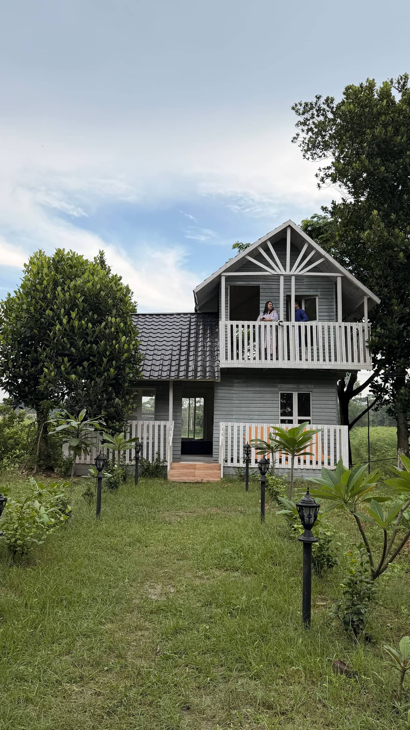Green cottage in the monsoon